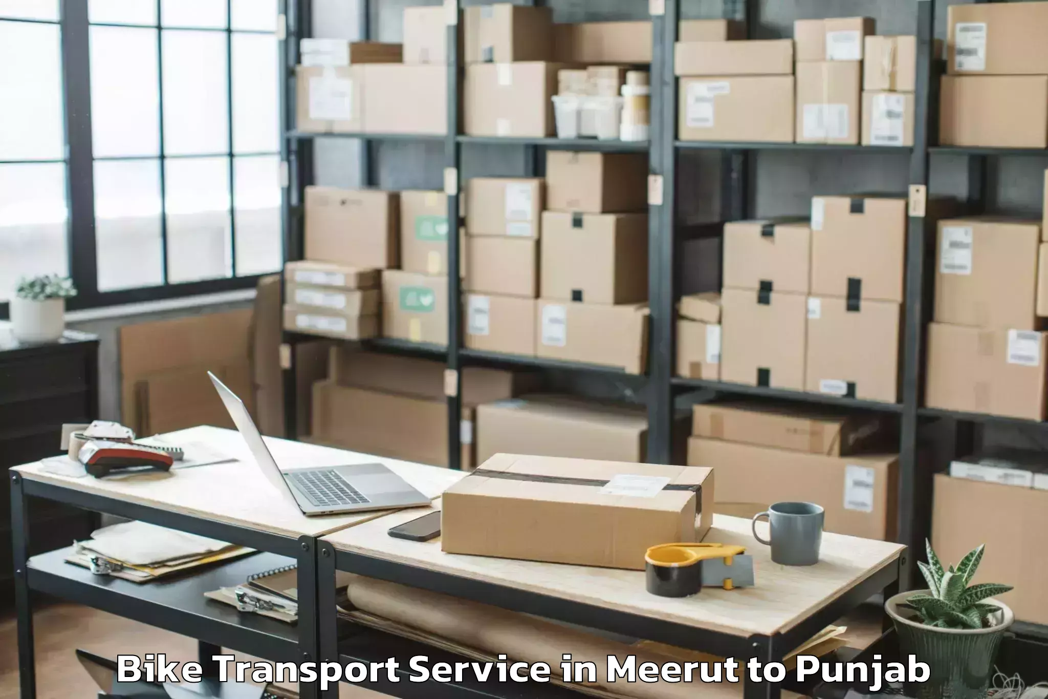 Book Meerut to Raja Sansi Airport Atq Bike Transport Online